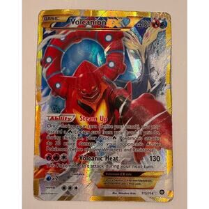 Pokemon Volcanion EX Full Art Holo 115/114 2016 Played